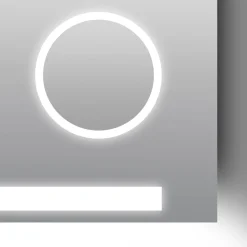 DSK Design LED Lichtspiegel Silver Rey 80 x 60 cm