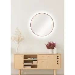 DSK Design LED Lichtspiegel Silver Barbier Copper Dm 50 cm