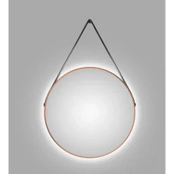 DSK Design LED Lichtspiegel Silver Barbier Copper Dm 80 cm