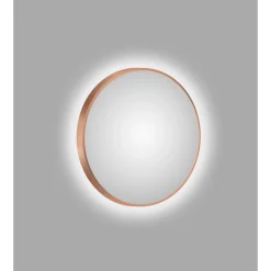 DSK Design LED Lichtspiegel Silver Barbier Copper Dm 80 cm