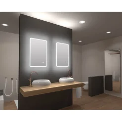 DSK Design LED Lichtspiegel Silver Sintra 45 x 70 cm