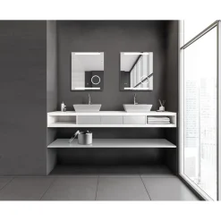 Design LED Lichtspiegel Silver Rey 60 x 70 cm*DSK New