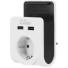 Dual-USB-Ladegerät mit Netzsteckdose^ Hot