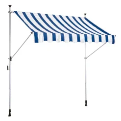 Fallarm-/Balkonmarkise Lyon blau-weiss 300 x 120 cm^Durabil Sale