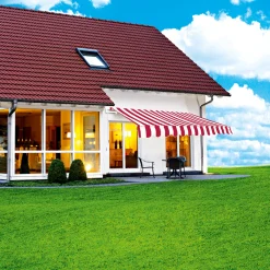 Durabil Gelenkarm-Markise Nizza 400 x 250 cm für Wand- und Deckenmontage Stoff 23064