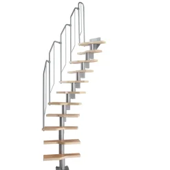 Durabil Systemtreppe Rügen inkl Geländer Buche Multiple