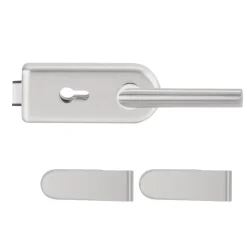 Glastürbeschlagset SKY Profilzylinder 2- teilig Bänder Alu EV1^Durabil