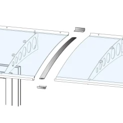 Verbindungsset Vordach für diverse Modelle PT/G und PT/GR Edelstahloptik^Durabil Outlet