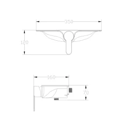 Duscharmatur Waterway weiß mit Ablage* Discount