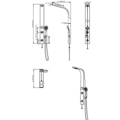 Duschpaneel Sansibar Edelstahl