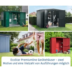 EcoStar Gerätehaus Elegant-PTyp 2RAL5014 1 flg