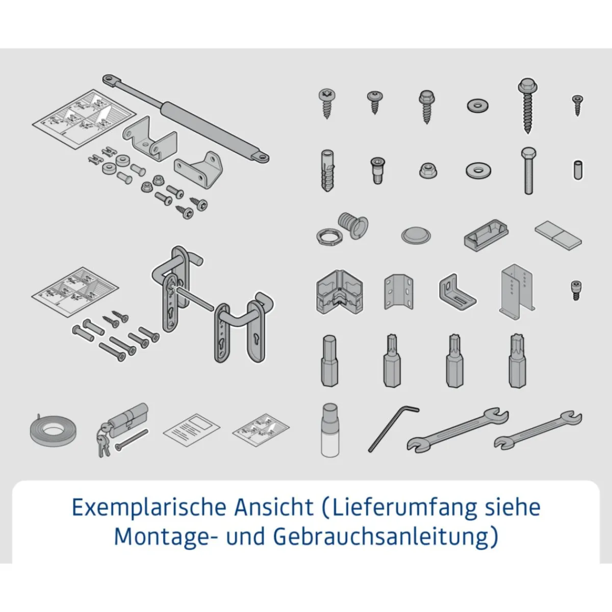 EcoStar Gerätehaus Elegant-PTyp 2RAL5014 1 flg