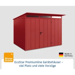 EcoStar Gerätehaus Elegant-PTyp 3RAL3004 1 flg