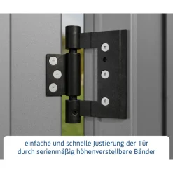 Gerätehaus Elegant-PTyp 3RAL9007 1 flg^EcoStar New