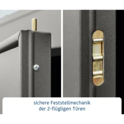 EcoStar Gerätehaus Elegant-PTyp 3RAL9007 2 flg