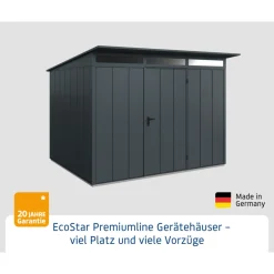 Gerätehaus Elegant-PTyp 3RAL7016 1 flg*EcoStar New