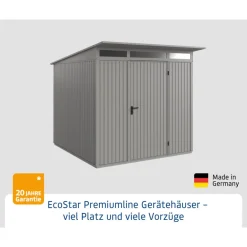 Gerätehaus Trend-PTyp 2RAL9007 1 flg^EcoStar Clearance