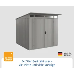 Gerätehaus Trend-PTyp 2RAL9007 2 flg*EcoStar Best