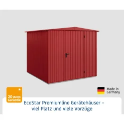 Gerätehaus Trend-STyp 2RAL3004 1 flg^EcoStar Outlet