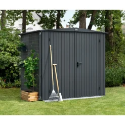 EcoStar Gerätehaus Trend-STyp 2RAL7016 2 flg