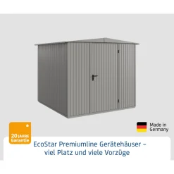 EcoStar Gerätehaus Trend-STyp 2RAL9007 1 flg