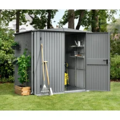 Gerätehaus Trend-STyp 2RAL9007 2 flg^EcoStar Sale