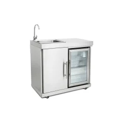 Edelstahl-Erweiterungsmodul mit Küchenschrank und Spülbecken^ Online