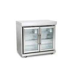 Edelstahl-Erweiterungsmodul mit Doppelkühlschrank*