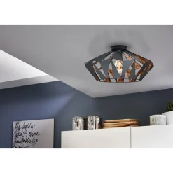 LED Deckenleuchte Carlton 6 schwarz/kupfer^Eglo Outlet