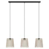 Eglo LED Pendelleuchte Fattoria 3-flammig schwarz/braun/weiß