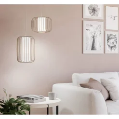 LED Pendelleuchte Terrarosa sandfarben/weiss^Eglo Outlet