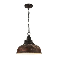 Eglo Hängeleuchte Grantham 1 1-flammig Durchmesser 37 x 110 cm braun-antik