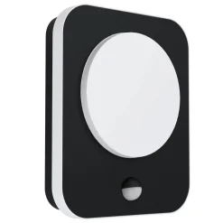 LED-Außenwandleuchte Madriz mit Sensor schwarz-weiß^Eglo New