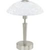 Tischleuchte Solo mit Touch Nickel-Dekor*Eglo Online