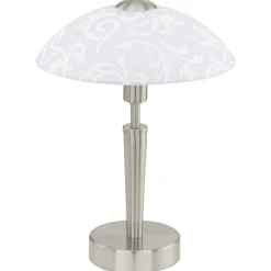 Tischleuchte Solo mit Touch Nickel-Dekor*Eglo Online