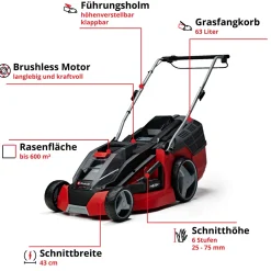 Akku-Rasenmäher-Set GE-CM 43 Li M 5-teilig^Einhell New