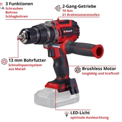 Einhell Akku-Schlagbohrschrauber TP-CD 18/70 Li-i BL - Solo