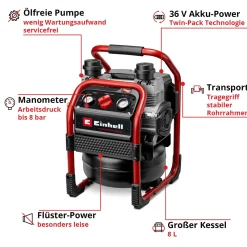 Professional Akku-Kompressor SILENZZO 36/210*Einhell Discount