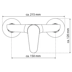 Duscharmatur Claudio,chrom,Kartusche*Eisl