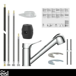 Eisl Spültischarmatur „Verona“ chrom mit Geschirrbrause