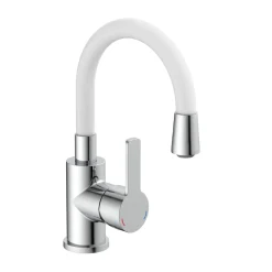 Waschtischarmatur Flexo chrom weiß Cold Start*Eisl Best
