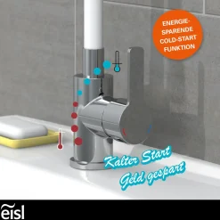 Waschtischarmatur Flexo chrom weiß Cold Start*Eisl Best