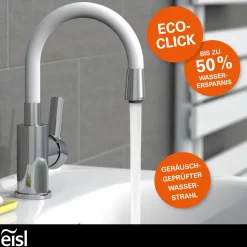 Waschtischarmatur Flexo chrom weiß Cold Start*Eisl Best