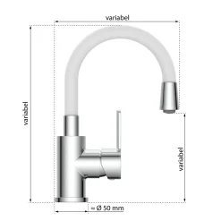 Waschtischarmatur Flexo chrom weiß Cold Start*Eisl Best