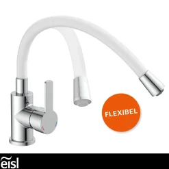 Waschtischarmatur Flexo chrom weiß Cold Start*Eisl Best