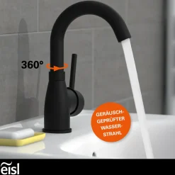 Waschtischarmatur „Futura“ schwarz mit Cold-Start-Funktion*Eisl Best