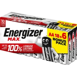 Energizer AA-Batterie Alkaline Max Bonus-Pack 18+6 Stk.