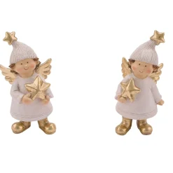 Engel 2fach sortiert weiss gold