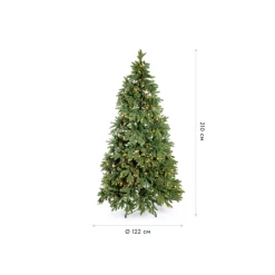 Evergreen Künstlicher Weihnachtsbaum Roswell Kiefer inkl. LEDs 122x210cm Grün