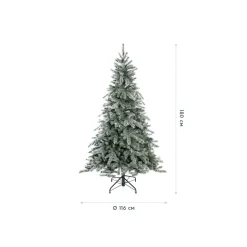 Künstlicher Weihnachtsbaum Frost Fichte 116x180cm Grün Weiß*Evergreen Hot
